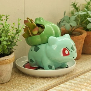 Maceta Bulbasaur Pokémon Oficial Nintendo Nuevo Japón - Imagen 1 de 5