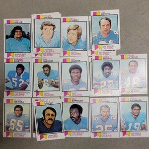 Lote de 14 Topps Houston Oilers Commona 1973 con Ken Houston Fred Willis + Dupes - Imagen 1 de 5