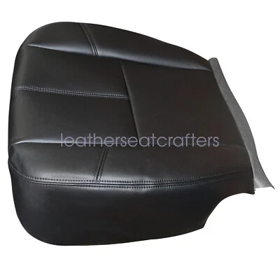 For 2007-13 Chevy Silverado 1500 2500 HD Driver Bottom Leather Seat Cover Black - Image 1 of 4