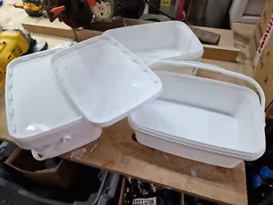 Food containers with reusable lids Large 4 off, bait boxes - Picture 1 of 5