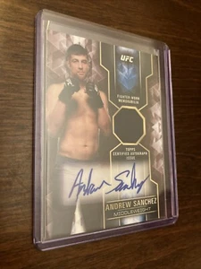 2017 Topps UFC Knockout Reliquias Autografiadas Red #KAR-AS Andrew Sanchez 7/10 - Imagen 1 de 2