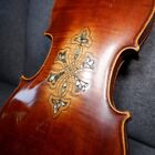 Antique Violin. 4/4. Mother of Pearl Inlay Back and Tailpiece. Case. 2 Bows