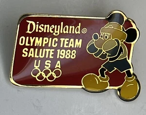 Prendedor Disney Olímpico de Boxeo ~ Seúl 1988 ~ Saludo del Equipo Disneyland ~ Mickey Mouse - Imagen 1 de 6
