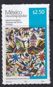pp254 Mexico Creacion Popular postfrisch 2022 Sc#3233 Mc# Et#cp254 Tischdecke - Bild 1 von 1