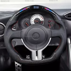 Real Carbon Fiber LED Steering Wheel for 2013-2016 SCION FR-S GT Toyota 86 - Picture 1 of 10