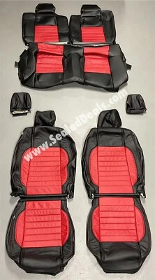 Actualización de fundas de asiento de cuero negro y rojo para Ford Mustang cupé 2011-2012 GT V6 Foto 1 de 4