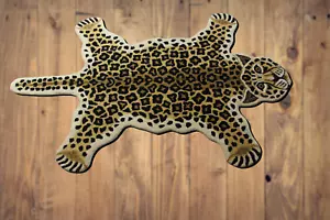 Rug Leopard Skin Shape 3'x5' ft Handmade Tufted 100% wool Area Rugs & Carpet - Picture 1 of 4