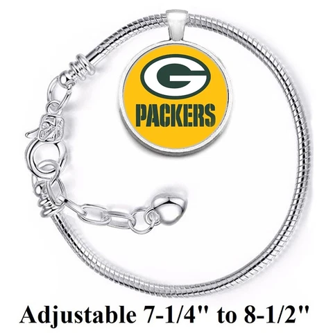 Special Green Bay Packers Silver Womens Link Bracelet w GiftPkg D10 Cover