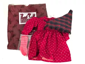 Pleasant Company American Girl Kirsten Division Aufdruck Schule Kleid & Tuch - Bild 1 von 10