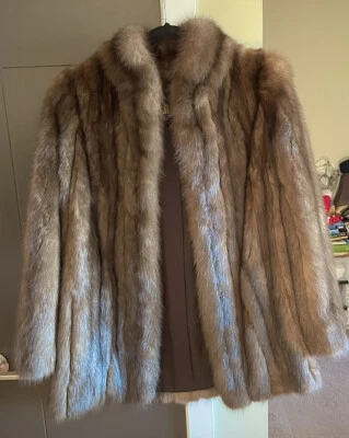 Luxurious I.MAGNIN RUSSIAN SABLE FUR JACKET COAT Fits Medium/Large US Size 4-10 - Image 1 of 4
