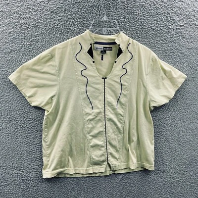 Jamie Sadock Womens Golf Top Extra Large Light Green 100% Cotton Short Sleeve - Image 1 of 4