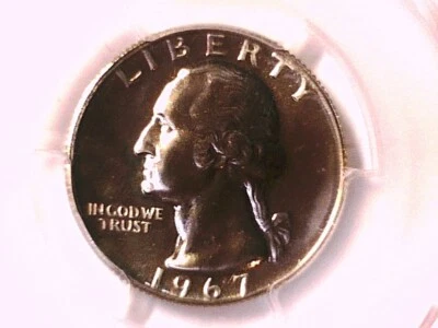 1967 P Washington Quarter PCGS SP 67 SMS 37259857 - Image 1 of 3
