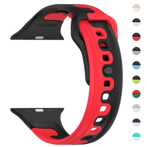 Bracelet sport silicone pour Apple Watch Ultra 2 49 mm iWatch Series 10 9 8 7 6 bracelet - Photo 1 sur 18