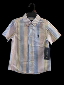 NWT U.S. Polo Assn. Short Sleeve Button-Up Oxford Shirt Boys Size Small 6/7 - Picture 1 of 5