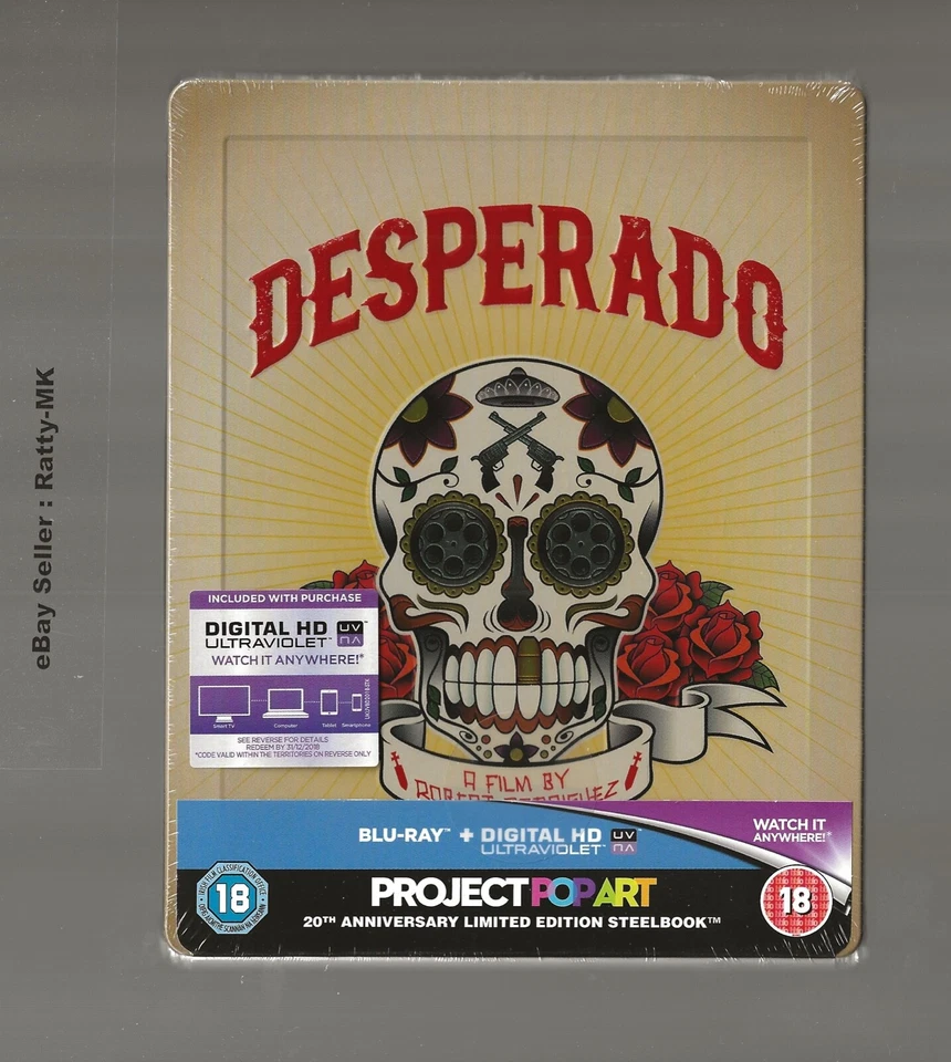 Desperado Steelbook Blu-ray Unopened Project POPART 20th Anniversary Edition