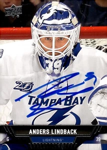 Anders Lindback - Signed 2013-14 Upper Deck Series 1 Card #88 - Picture 1 of 2