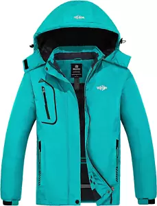 Women'S Mountain Waterproof Ski Jacket Windproof Rain Jacket Winter Warm Hooded - Picture 1 of 12