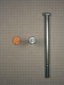 SECHSKANTSCHRAUBEN #(3/8"-16) x 5-1/2", STAHL, GRADE 2, VERZINKT, 1-1/8" GEWINDE - Bild 1 von 1