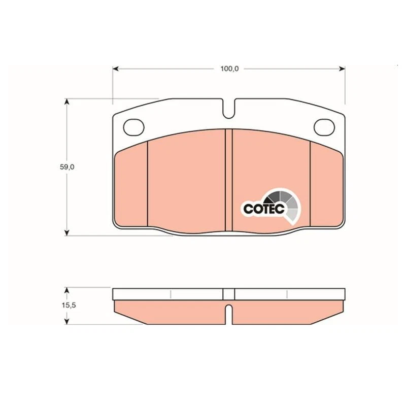 TRW GDB199 Juego Pastillas de Freno Disco Delant. para Opel Ascona B Lotus Elan - Imagen 1 de 1