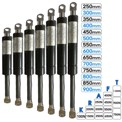 Gas Spring Gas Shock Absorber Damper Eye Gas Spring Length: 145-900MM 50N-1.250N - Image 1 of 4