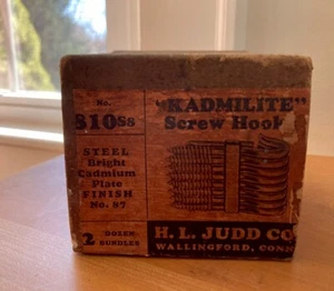 Rave Vintage KADMILITE Screw Hooks By H.L.Judd Co/11 Bundles Of 8 (88 Hooks) - Picture 1 of 9
