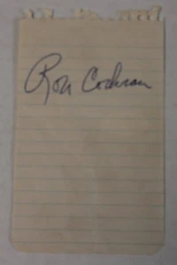 VINTAGE SIGNED 3X5 RON COCHRAN CUT SIGNATURE JSA COA AUTO JFK ASSASSINATION ABC - Picture 1 of 2