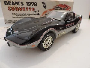 JIM BEAM 1978 CHEVROLET CORVETTE INDY PACE CAR DECANTER SIGNED 6/20 EMPTY W BOX - Picture 1 of 9