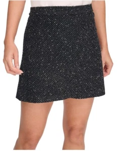 DKNY Damen Strick Tweed A-Linie Rock Farbe Schwarz Größe 10  - Bild 1 von 3