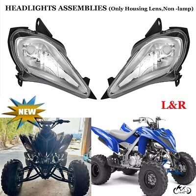 Conjunto de faros para Yamaha YFZ 450 Raptor YFM 250 350 700 Wolverine Foto 1 de 4