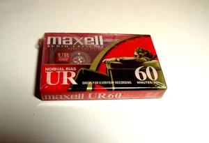 Maxell Audio Kassette normale Neigung UR 60m ideal für alltägliche Aufnahmen neu versiegelt - Bild 1 von 2
