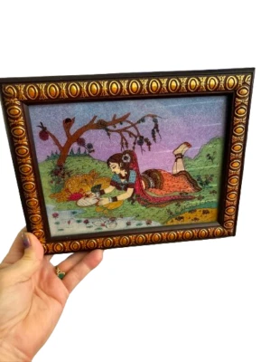 Sunish Maru Индия реальный драгоценный камень картина 10 + реальные камни различных цветов 9,5" - Изображение 1 из 4