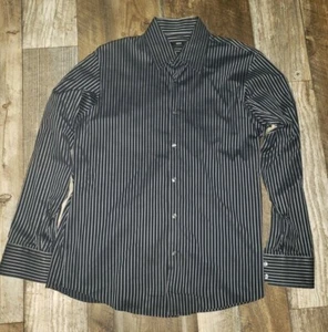 Hugo Boss Dress Shirt Black Gray Size 16 34/35 - Picture 1 of 2