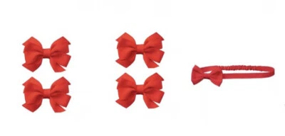 NWT Janie and Jack Bow Barrette Set & Soft Bow Baby Headband 2018 Lot $36 Red - Image 1 of 4