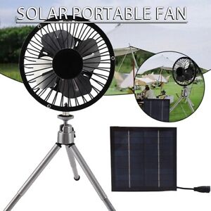 Versatile Telescopic USB Fan for Camping and Travel Solar Panel Powered