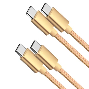 2-Pack Braided USB C Type-C Fast Charging Data SYNC Charger Cable Cord 3/6/10FT - Picture 1 of 65