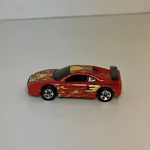 Mattel Hot Wheels 1999 Ferrari F355 Challenge Red with Yellow Flames Loose - Picture 1 of 6