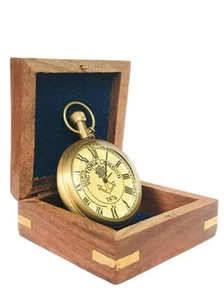Brass Vintage Victoria London Roman Pocket Watch for Gift to Father, Mother, - Picture 1 of 13