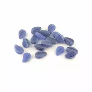 Vintage Czech Glass Beads - 20 Pressed Glass Leaf Beads - Various Colours - Picture 1 of 10