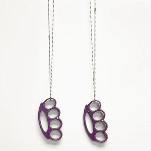 2 Knuckles Necklace / Belt Buckle Full Size With 24" Ball Bead Chain Plastic - Picture 1 of 9