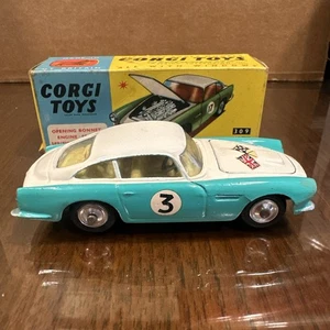 CORGI TOYS # 309 - ASTON MARTIN Rare Teal & White - ORIGINAL BOX A164 - Picture 1 of 12