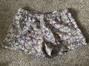 Patagonia Shorts Womens Large Grasslands Night Plum Barley Baggies 2.5" Unlined - Picture 1 of 8
