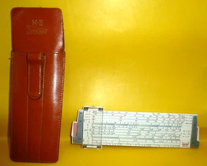 Regla deslizante K&E Keuffel & Esser 68-1130 con estuche de cuero Deci-Lon 5 - Imagen 1 de 5