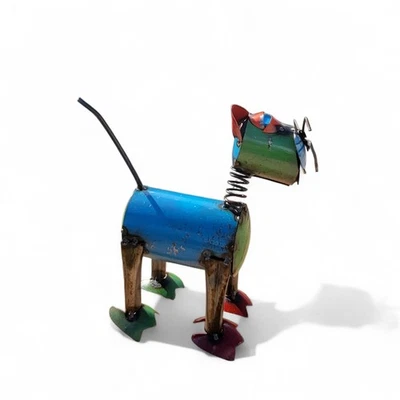 Handmade Metal Art Cat Multicolor  Small # 6 Sculpture Home Garden Decor - Image 1 of 4