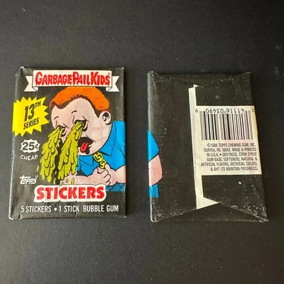 1988 Garbage Pail Kids ORIGINAL SERIES 13 SINGLE PACKS - Image 1 of 2