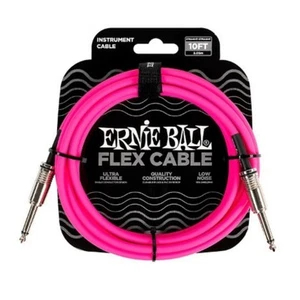 Ernie Ball FLEX Straight to Straight Guitar Instrument Cable 10 ft. Pink 6413 - Picture 1 of 12