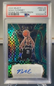 2023-24 Panini Select Green Prizm 1/5 Noah Clowney #JS-CLY Auto RC- PSA 8 - Imagen 1 de 2