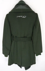 DESIGUAL Madrid Women's Coat 38 Green Belted Single-Breasted Zipped Lined * - Picture 1 of 10
