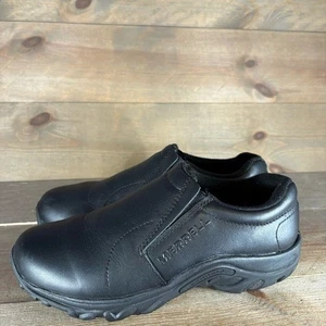 Merrell jungle moc womens size 7 shoes black leather slip on casual sneakers - Picture 1 of 9