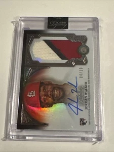Topps Dynasty Jordan Walker Rookie 2023 su carta auto oro/10 gioco usato patch RC - Foto 1 di 2