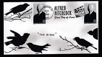 USA 3226 HITCHCOCK HAND PAINTED FDC BY WARREN LANGE #13 OF 13  VF VERY FINE BIRD - Image 1 of 2